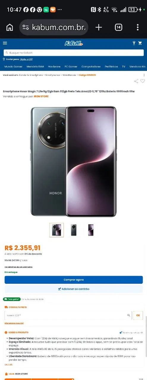 Honor Magic7 lite 512gb 8gb  - Foto 3