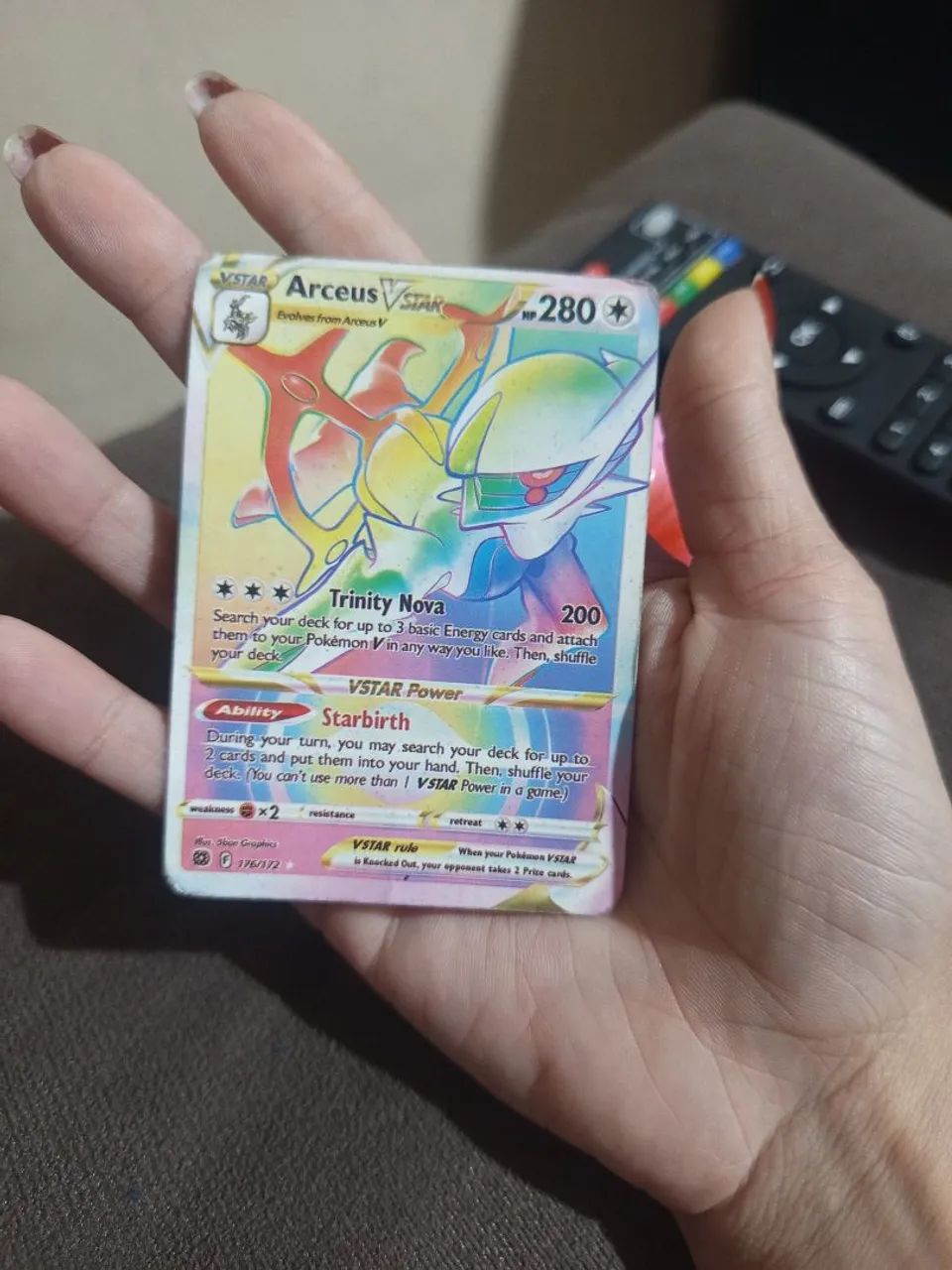 Carta pokémon Arceus vstar Trinity nova
