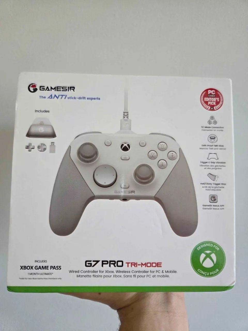GAMESIR G7 PRO BRANCO - CONTROLE SEM FIO PROFISSIONAL PARA PC
