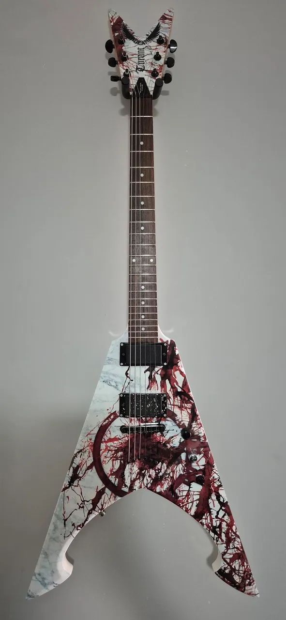 DEAN Michael Amott ギター　ケース付き　変形　フライングV Guitarra flying-v Dean modelo Michael Amott Tyrant X Splatter com