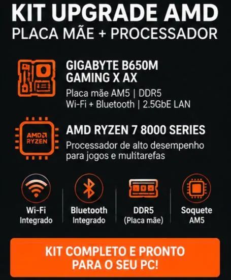  Placa-mãe Gigabyte + Processador Ryzen 7 - Foto 3