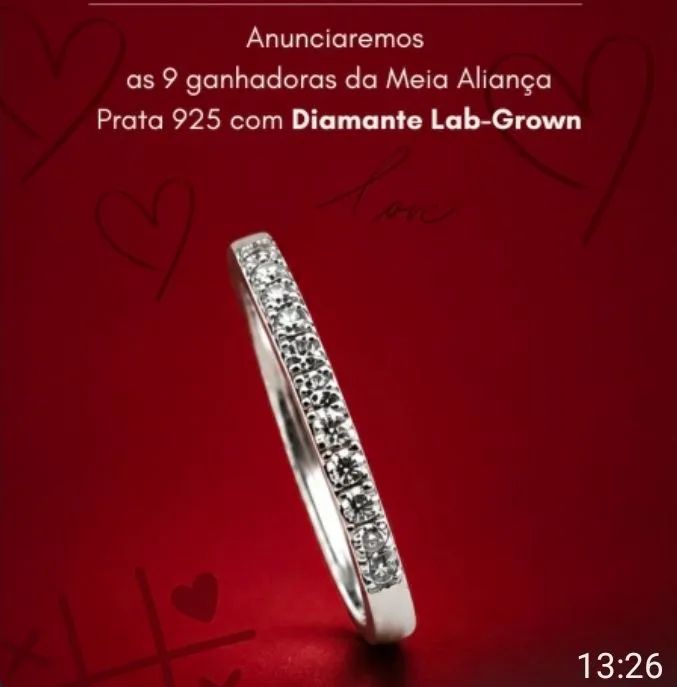 Meia aliança aro 17 nunca usada - Foto 2
