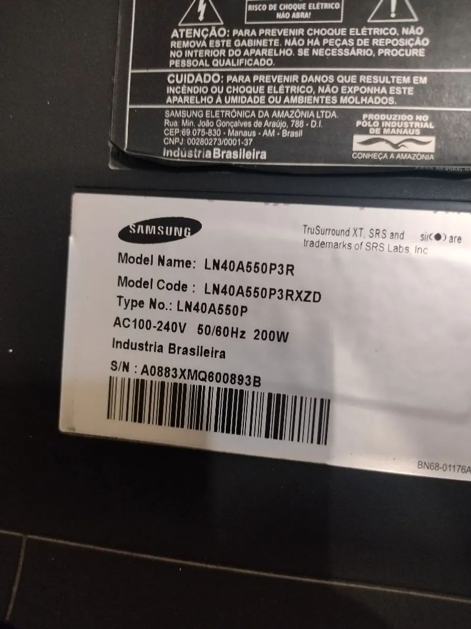 Tv Samsung LCD 40 polegadas 402624978491156481