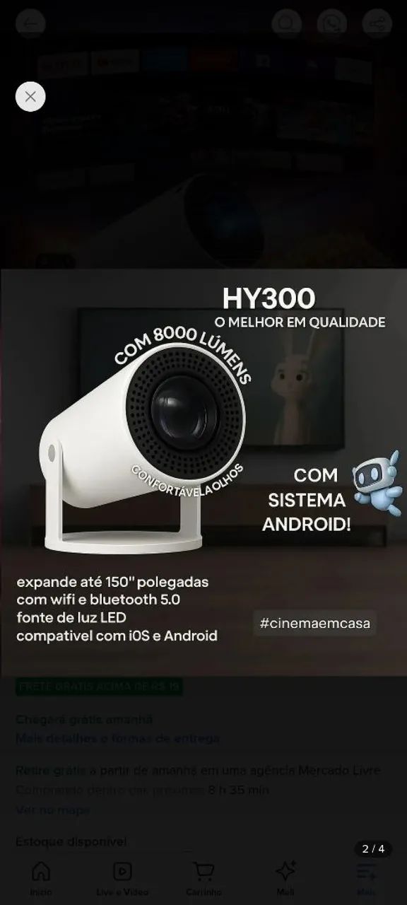 Projetor NOVO  - Foto 3