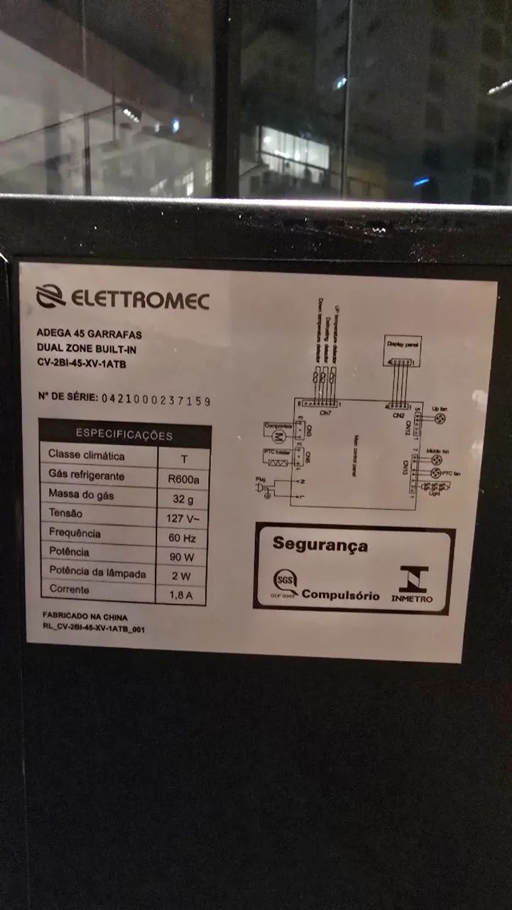 Adega Elettromec Dual Zone 45 Garrafas (127V) - Foto 5
