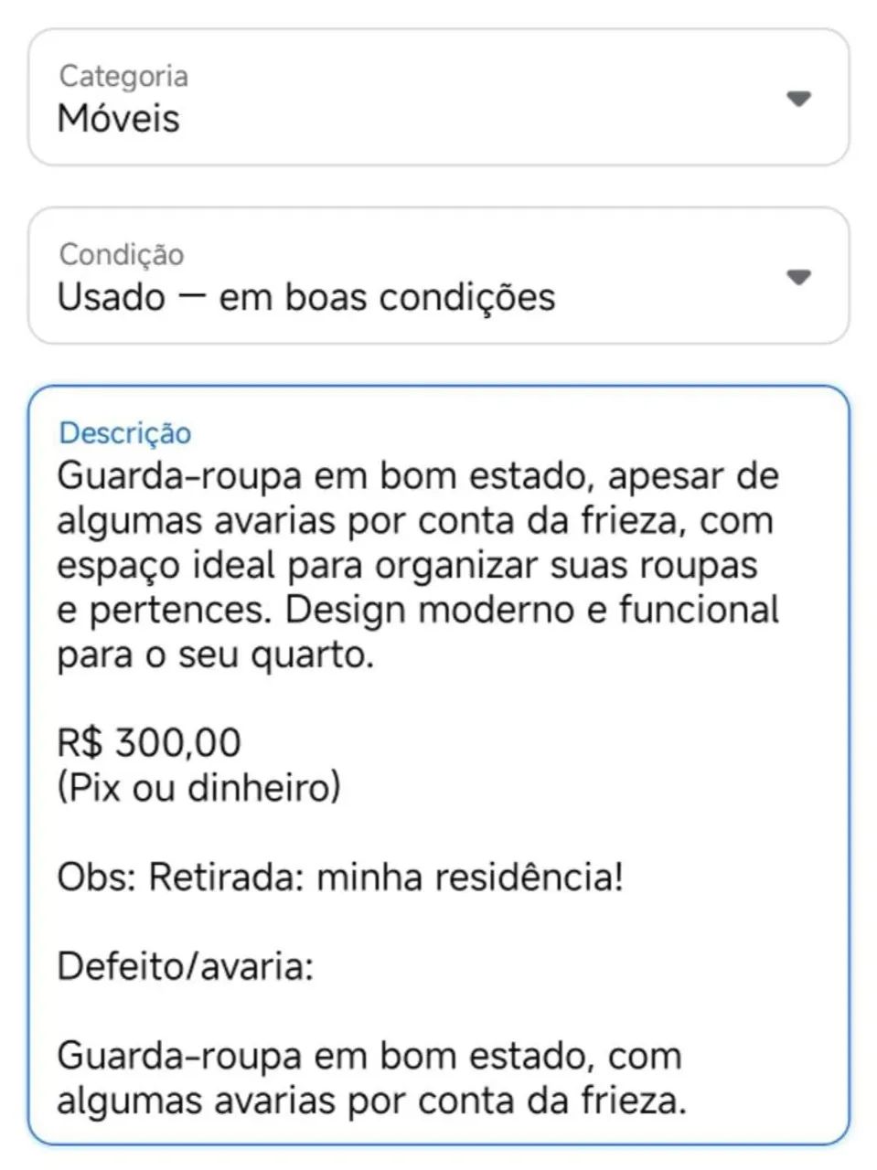 Guarda-roupa solteiro bege
