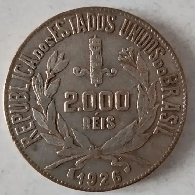 *moeda 2000 réis prata coleção 1926