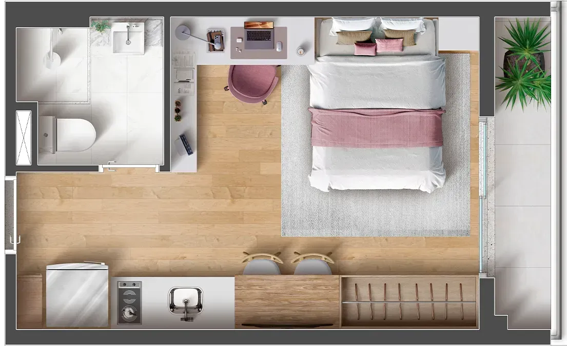 PLANTA 25m²