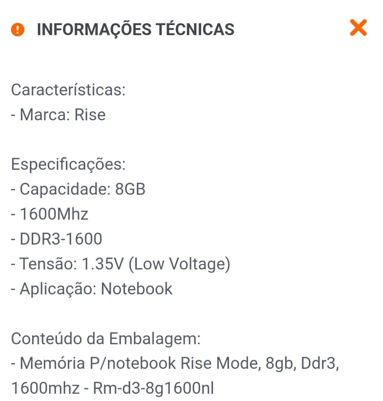 MEMÓRIA DDR3 8GB NOTEBOOK PC3L(1,35V) - Foto 3