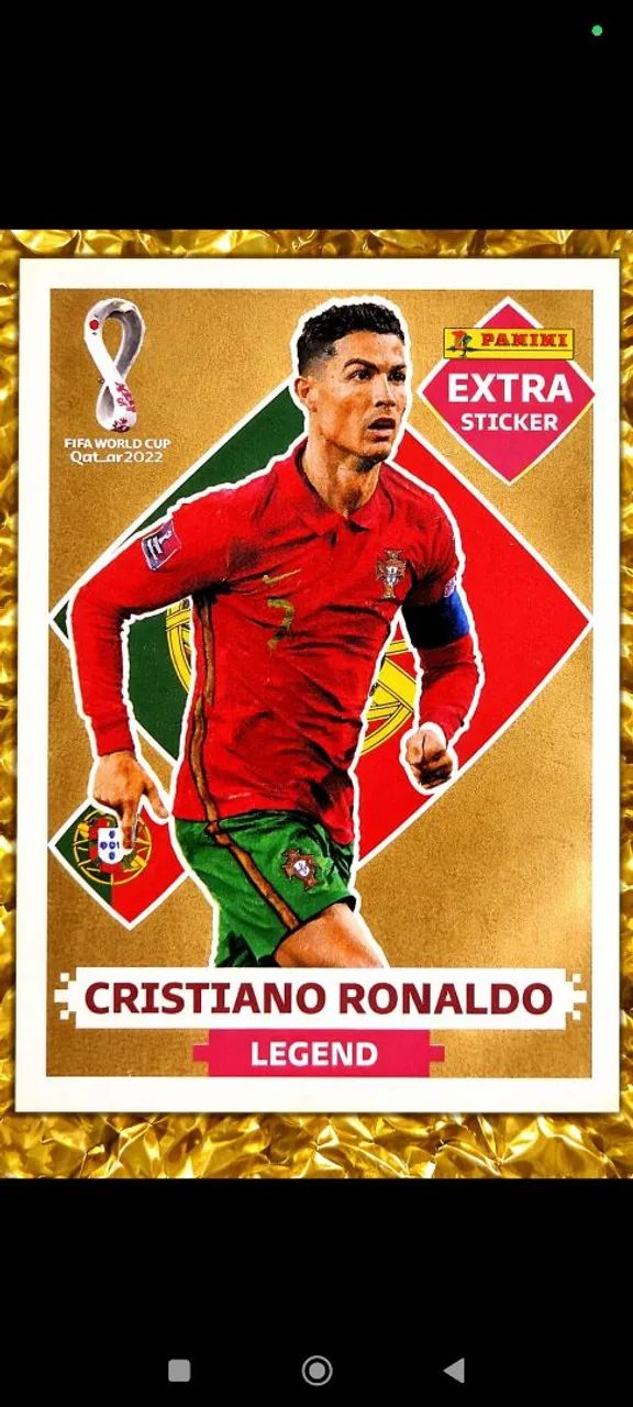 Figurinha LEGEND de OURO do CR7- COPA DO MUNDO 2022 - Hobbies e