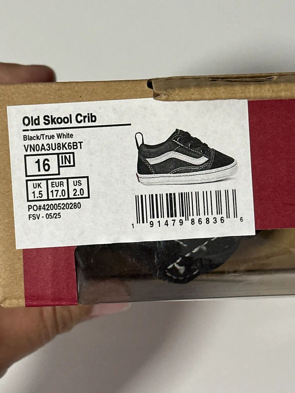 Tênis vans bebê número 16  novíssimo old Skol crib original  - Foto 6