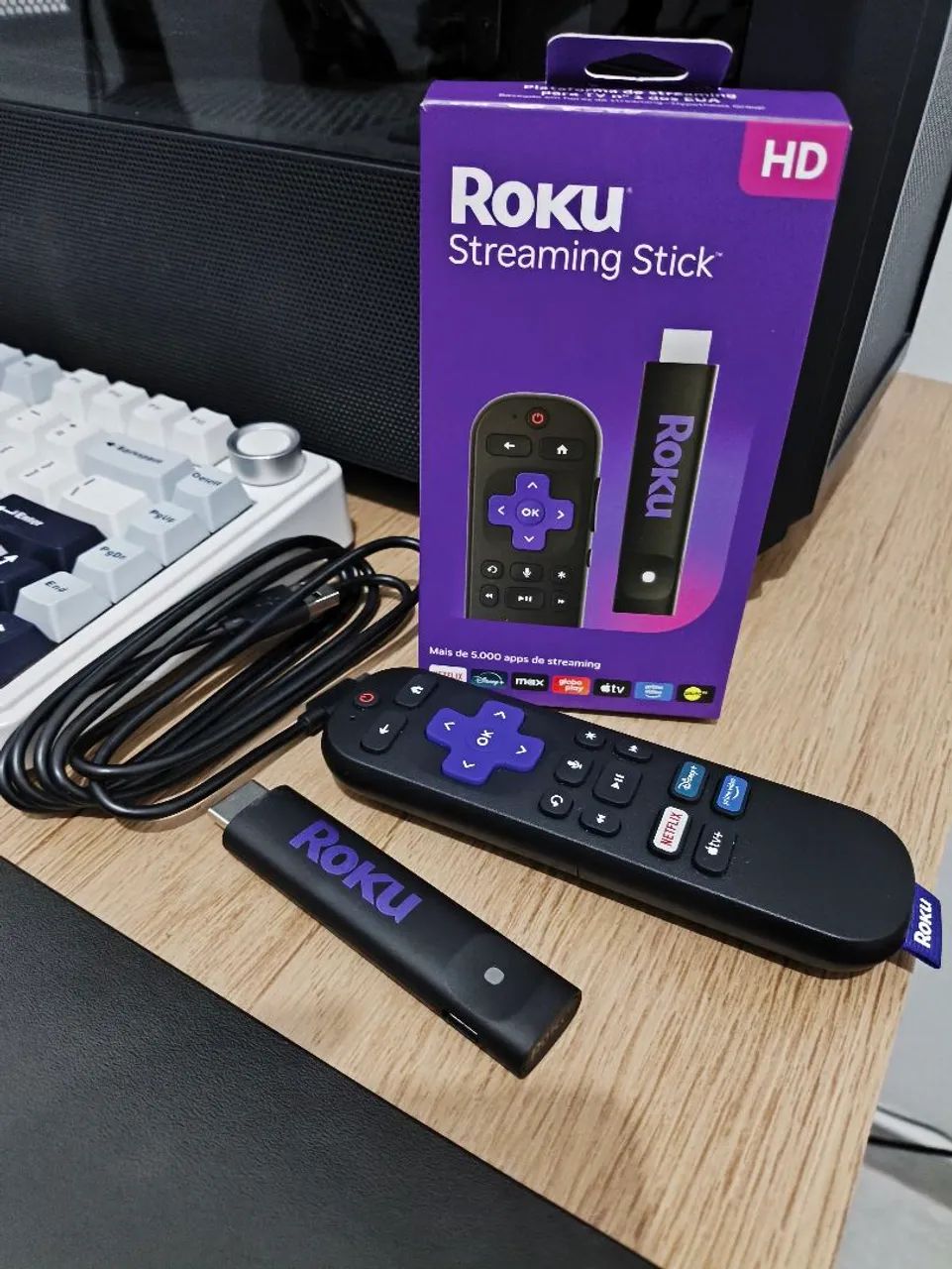 Roku Streaming Stick, Tv Box, transforma a Tv em Smart TV