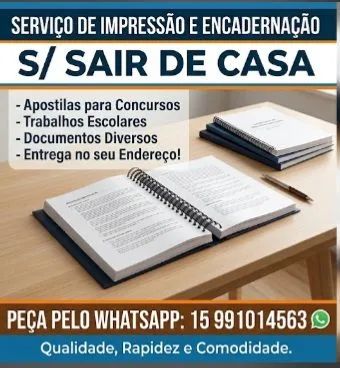 Imprima apostilas, trabalhos e documentos sem sair de casa!