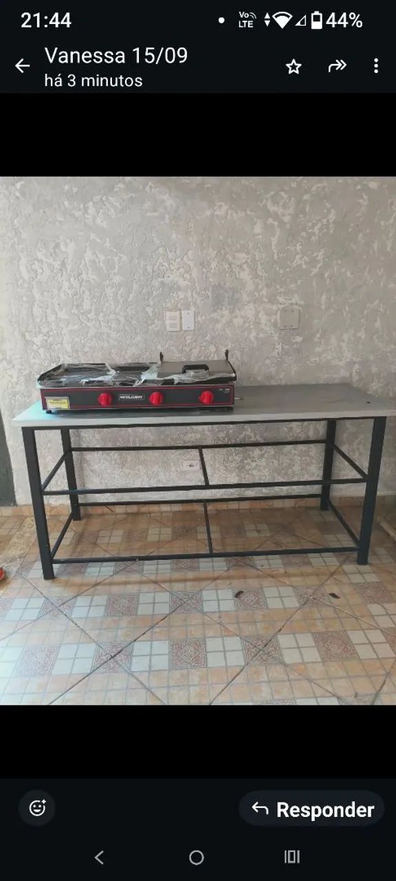 Chapa pra lanches e mesa