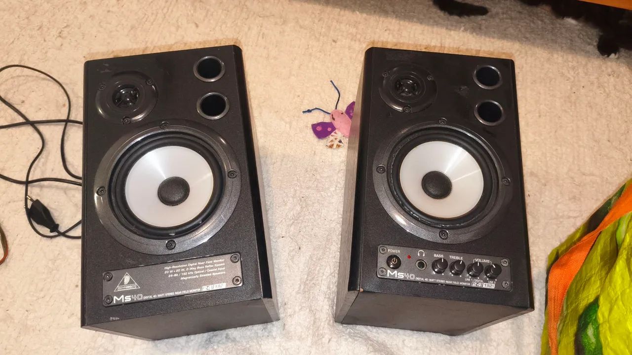 BEHRINGER MS40 スタジオモニタースピーカー(ケーブル類欠品) MONITOR DE ESTÚDIO BEHRINGER MS 40 - Aparelhos de Som - Brotas
