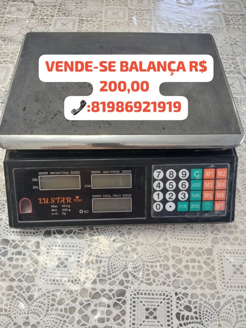 Balança digital comercial 40kg $199