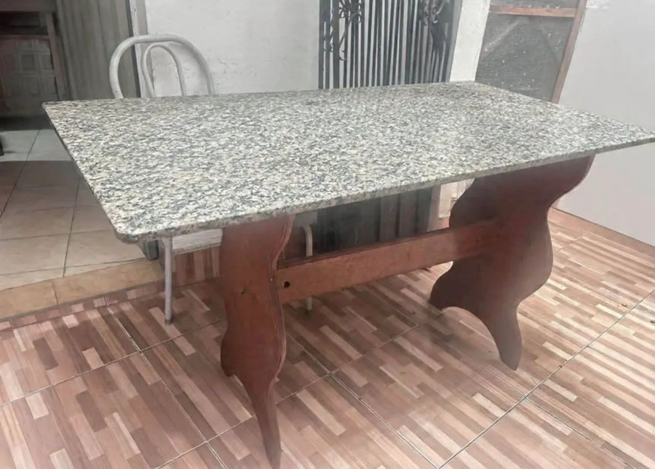 Mesa em granito com base em angelim  - Foto 4