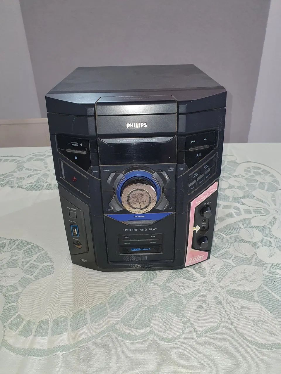 Mini System Philips Fwm603 400w Com Usb, Cd, Mp3 E Rádio Fm