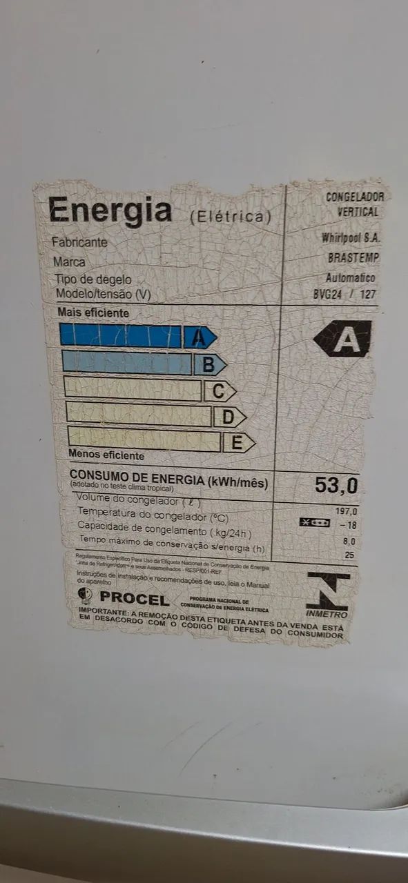 Freezer vertical BVG24 Brastemp - Foto 4
