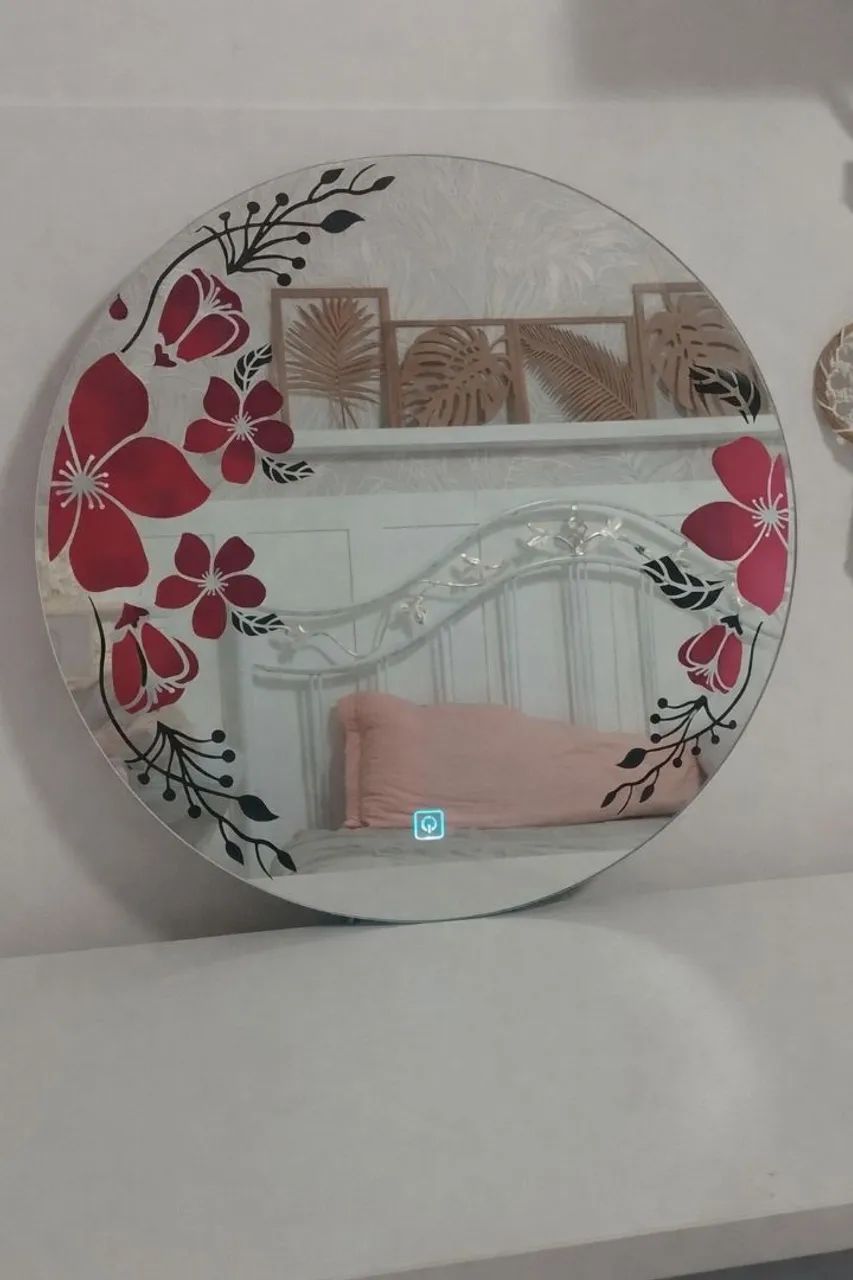 Espelho com vitral e iluminação em LED dimerizável para quarto de bebê  - Foto 3