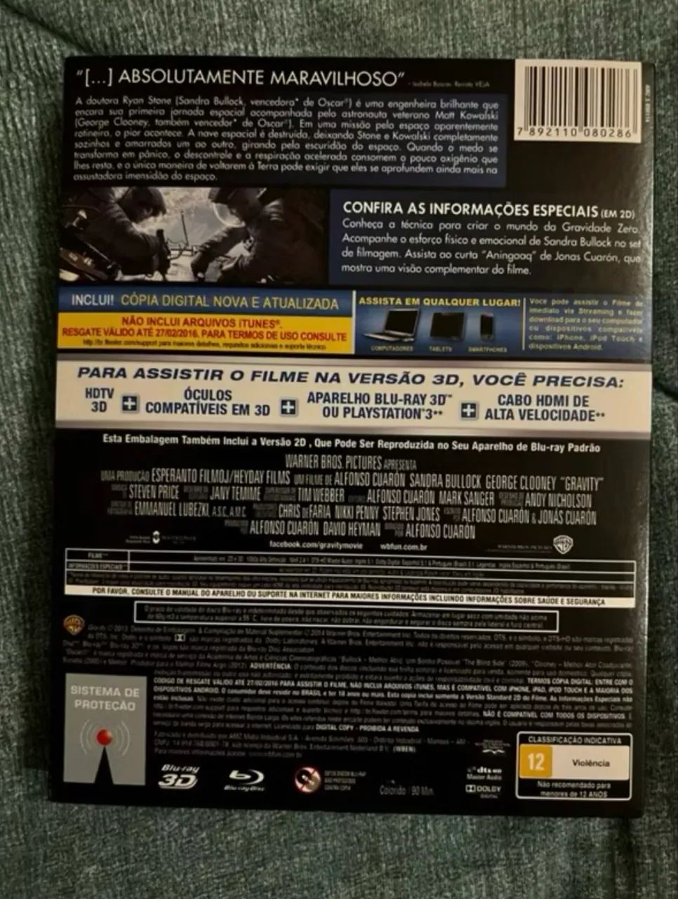 Blu-ray 3D/2D Gravidade - Luva Lenticular - Foto 2