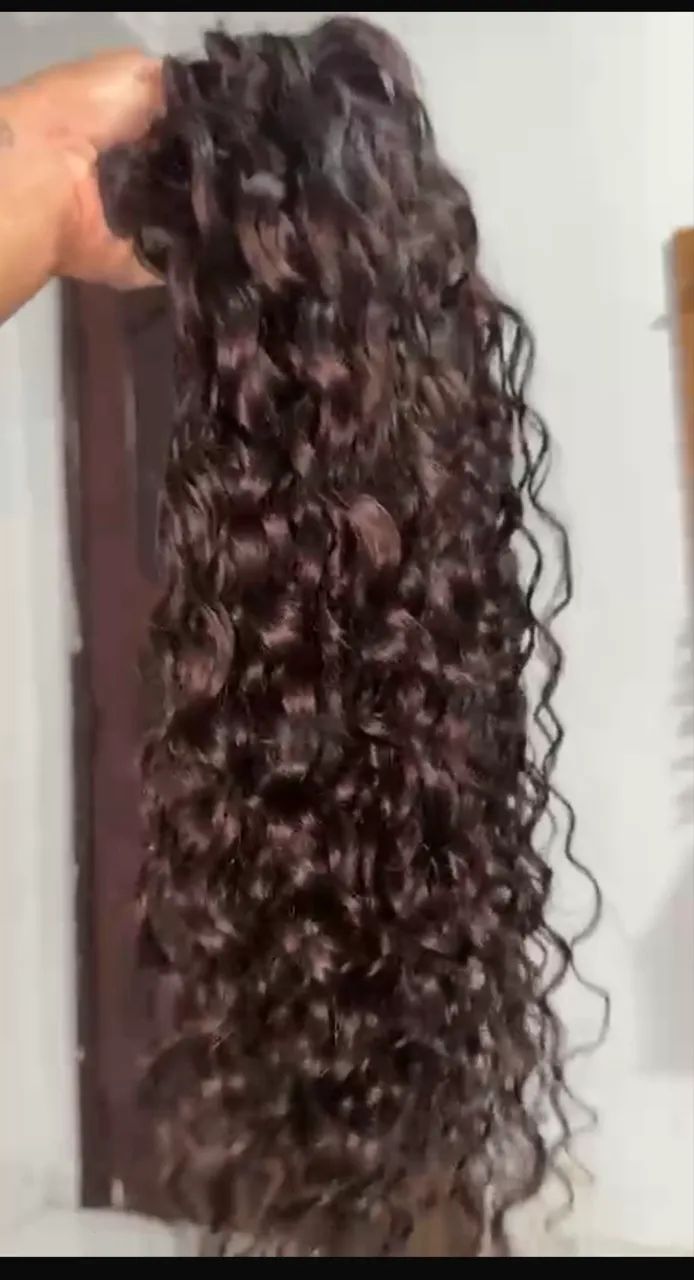 Mega hair 39cm cacheado humano - Foto 4