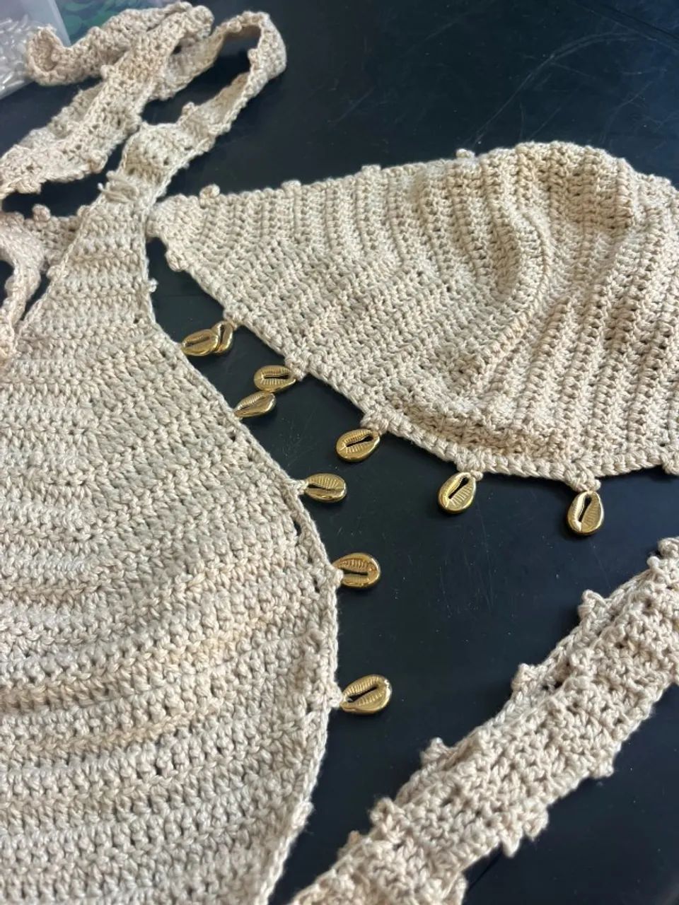 Cropped em Croche Buzios
