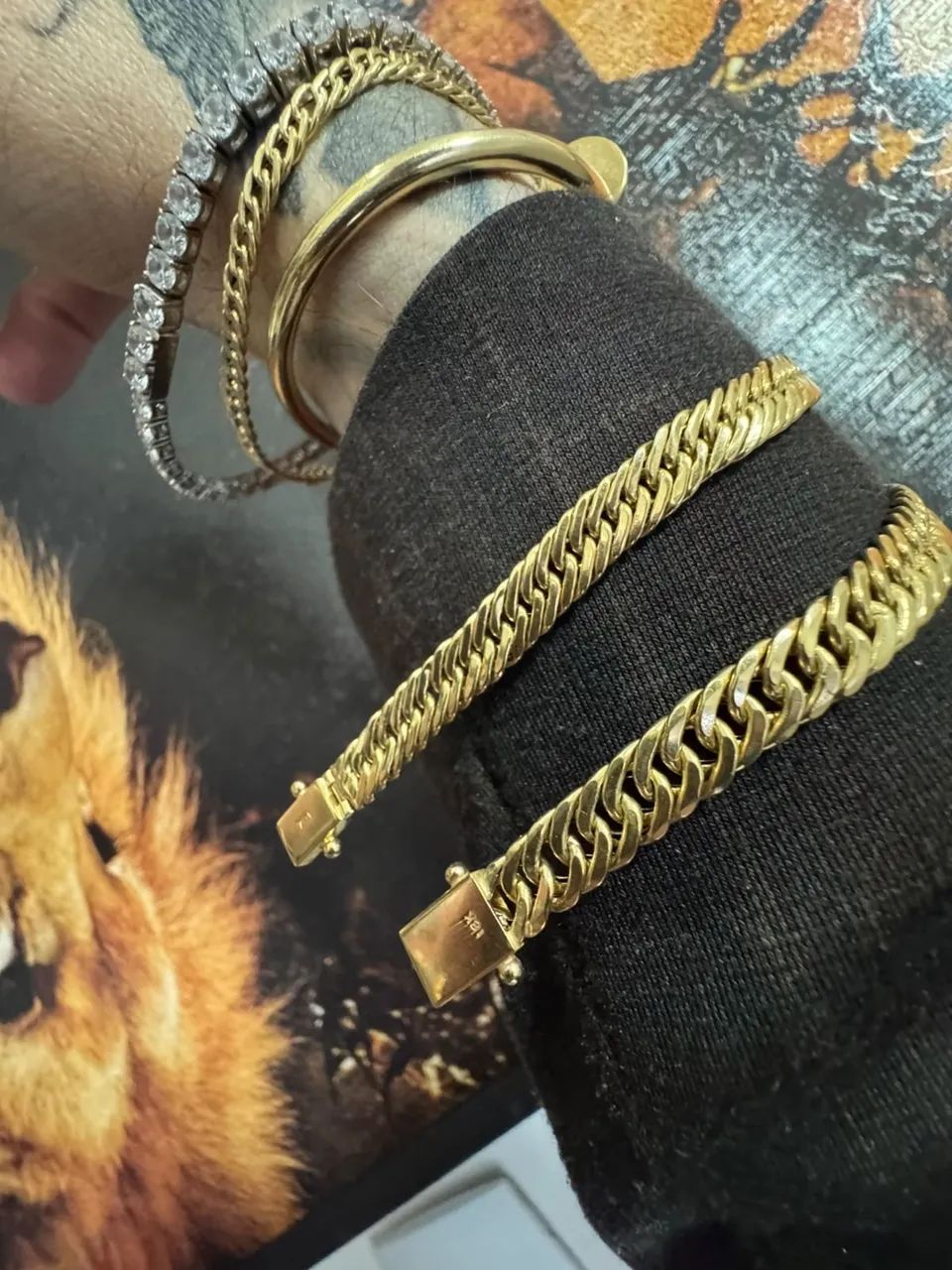 Pulseira Groumet de ouro 18k procedência garantia eterna - Foto 2