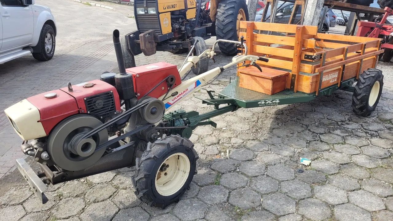 Microtrator Yanmar TC 11 com Carreta Traçada Moldemaq | USADO - Foto 3