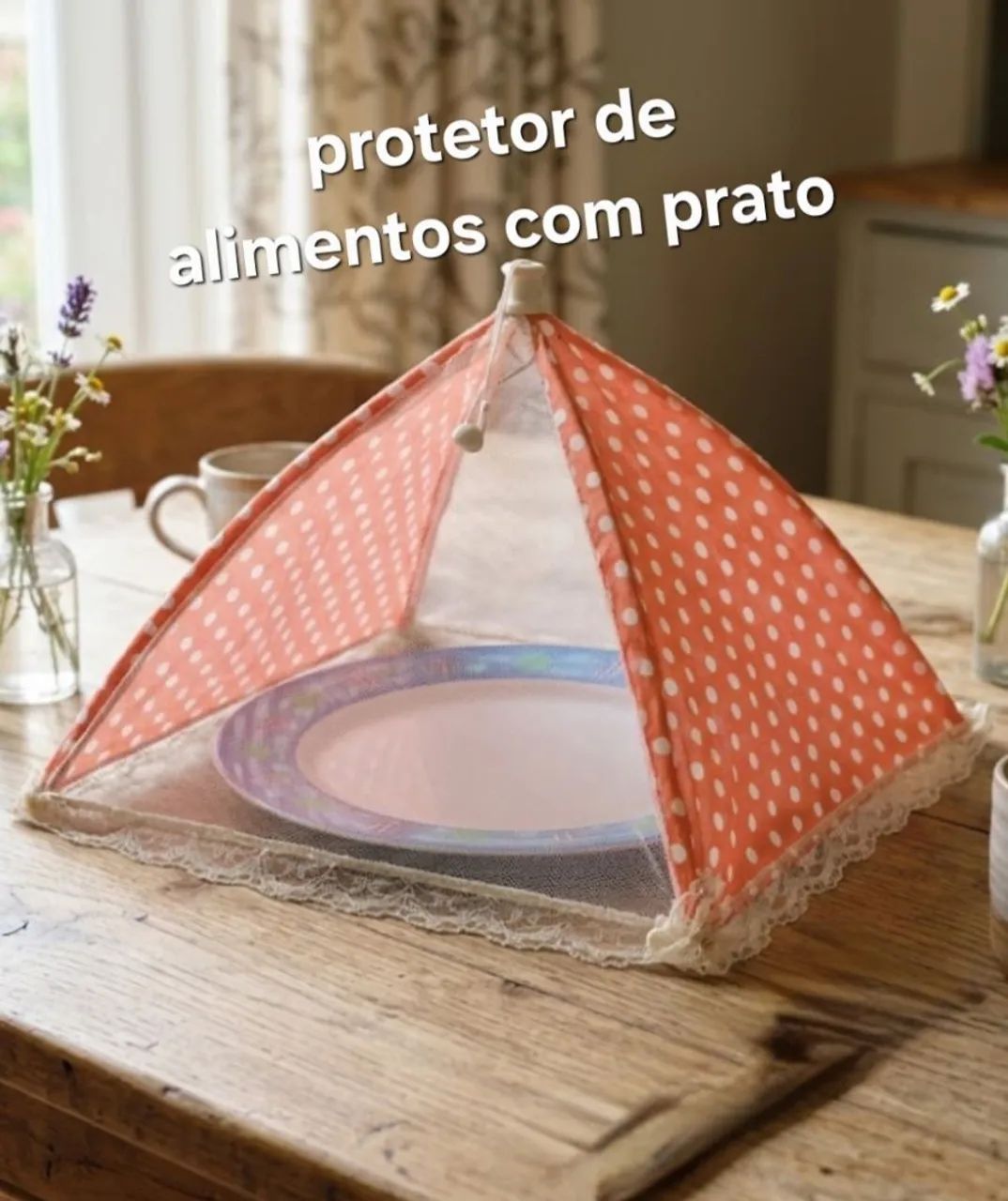 Protetor de alimento com prato