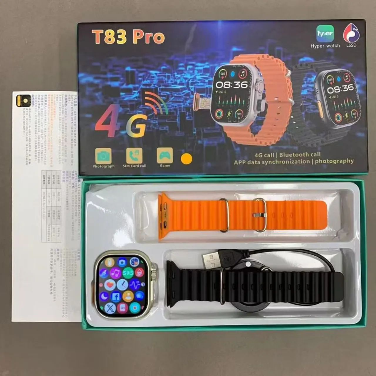 Relógio celular Smartwatch 4G com Tela Touch e Design Moderno inteligente digital - Foto 3