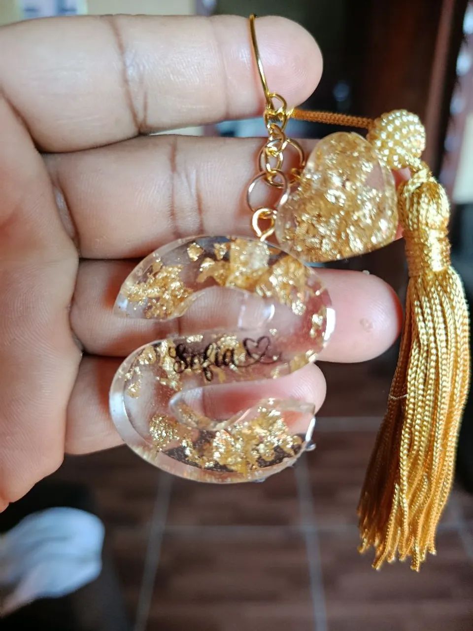 Chaveiros eternizaçao peçonalizados feito a mão com d coração  - Foto 5
