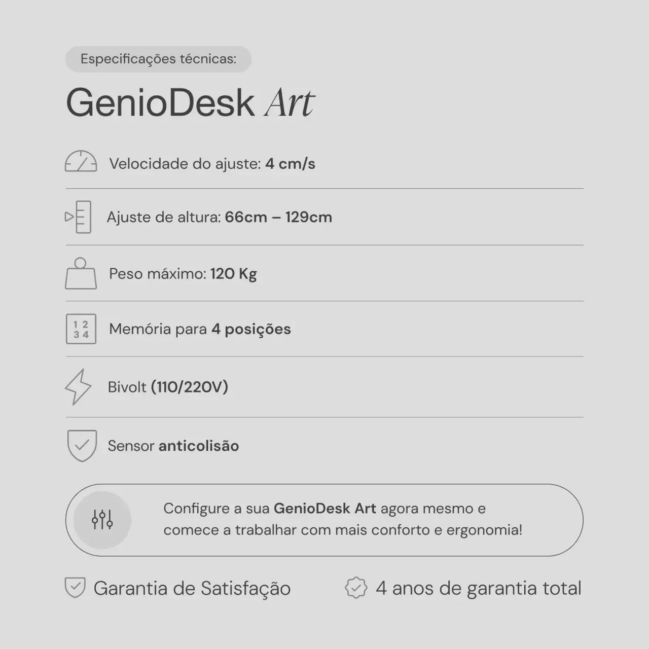  Mesa GenioDesk ART (será finalizado em 6 dias) - NOVA, LACRADA NA CAIXA! - Foto 5