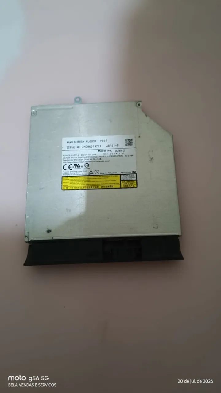 Drive Gravador DVD CD Interno Panasonic UJ8C2 SATA Notebook - Foto 3