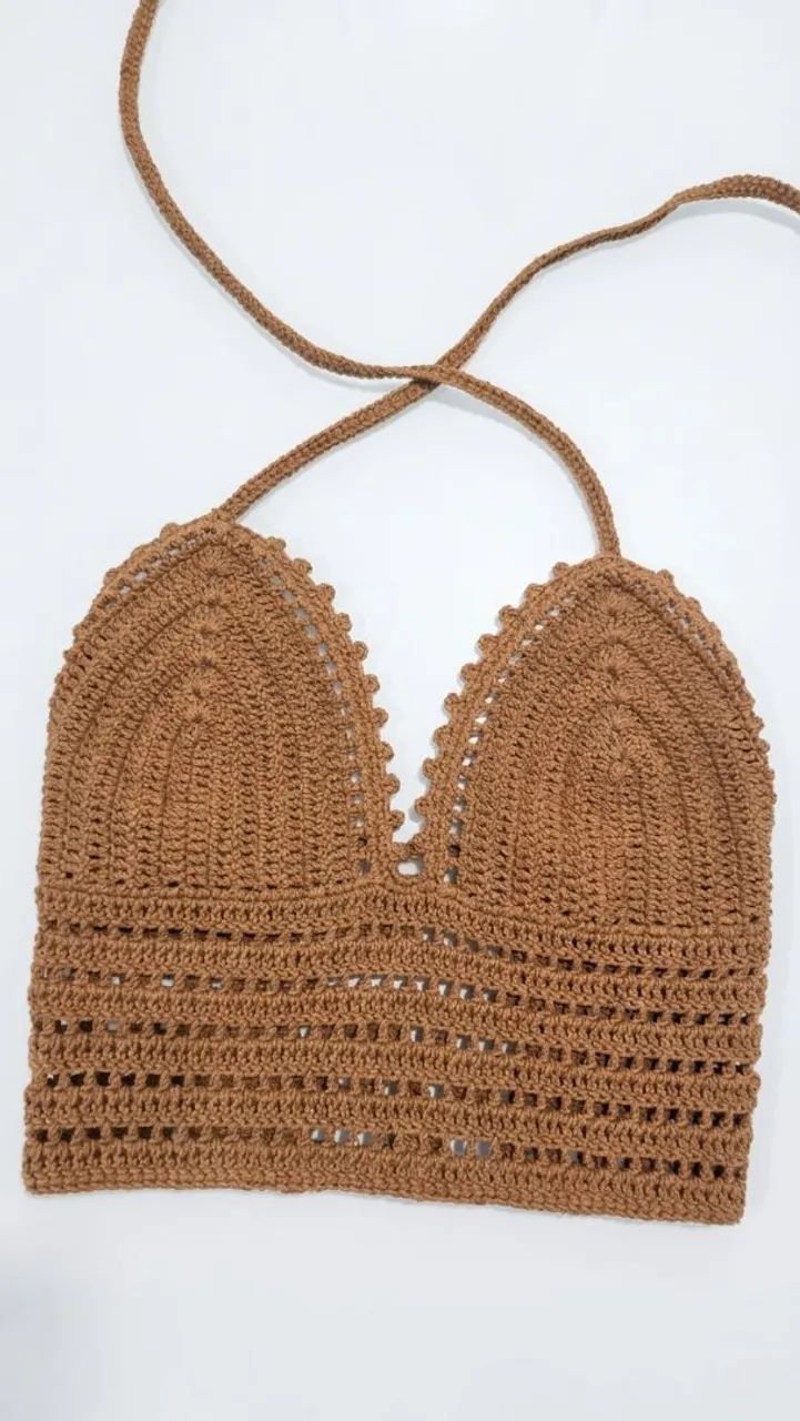 Top Cropped de Crochê - Foto 2