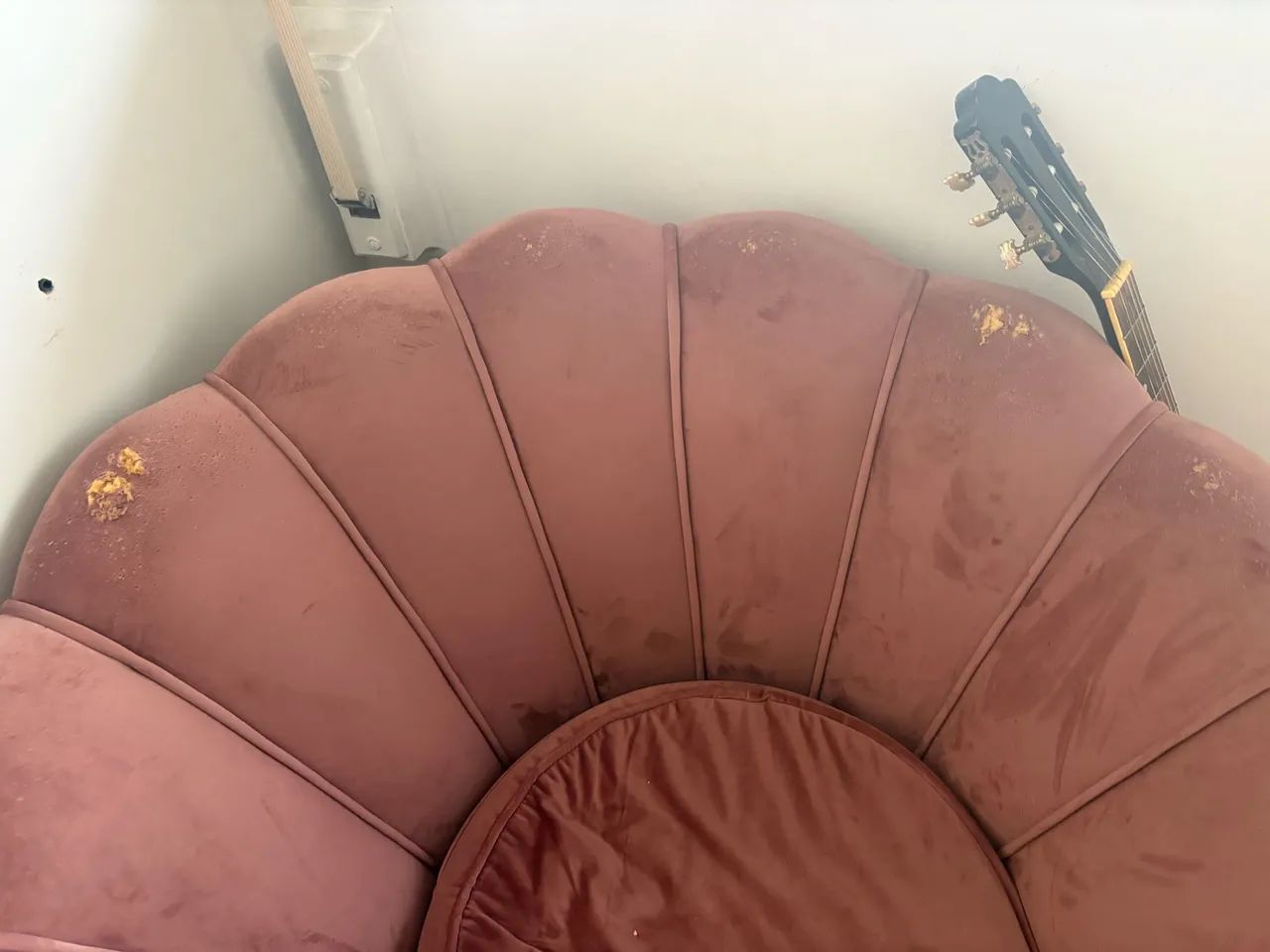 Poltrona rosa veludo para reforma - Foto 3
