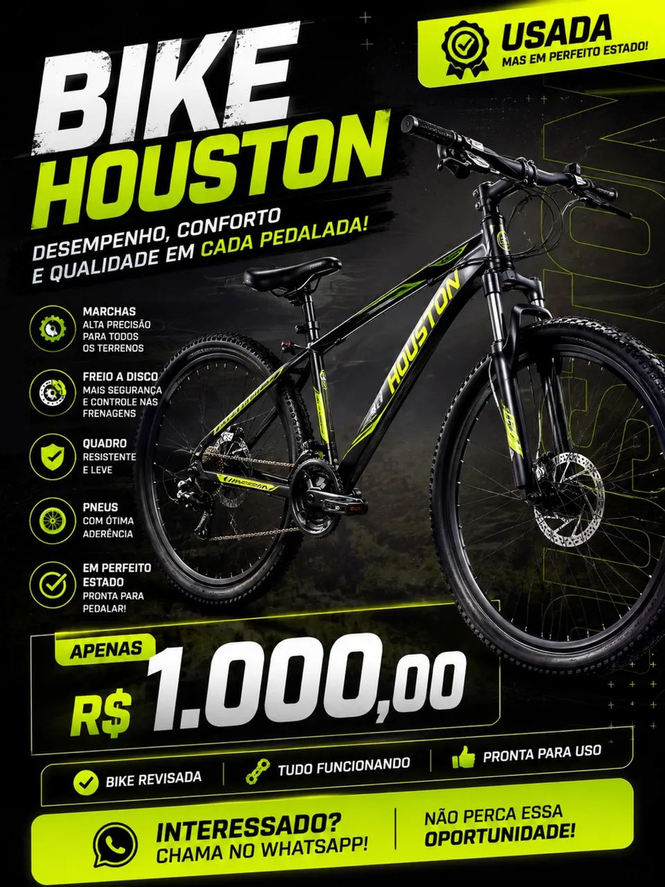 BIKE HOUSTON À VENDA - OPORTUNIDADE!