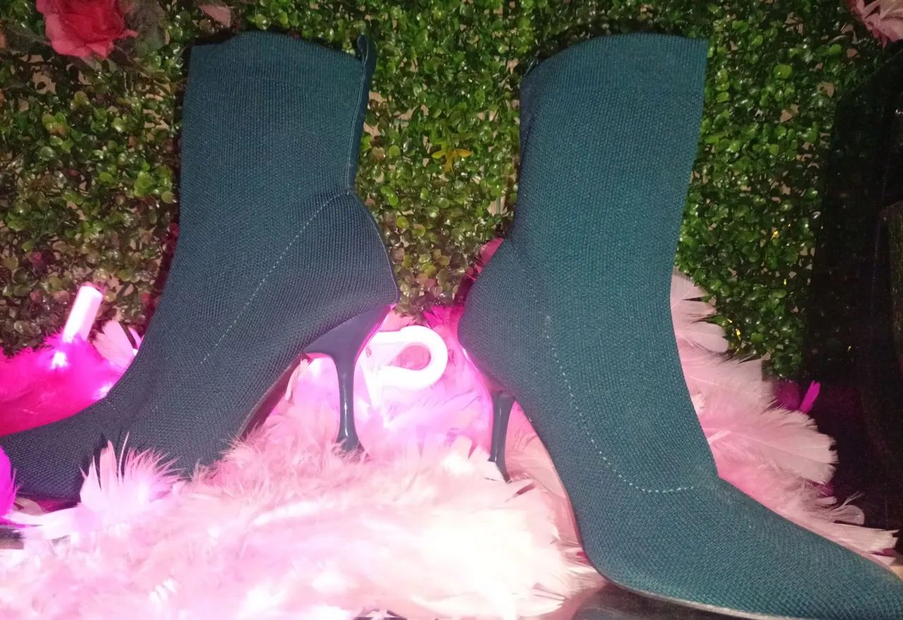BOTA DE PANO COM SALTO AGULHA  - Foto 3