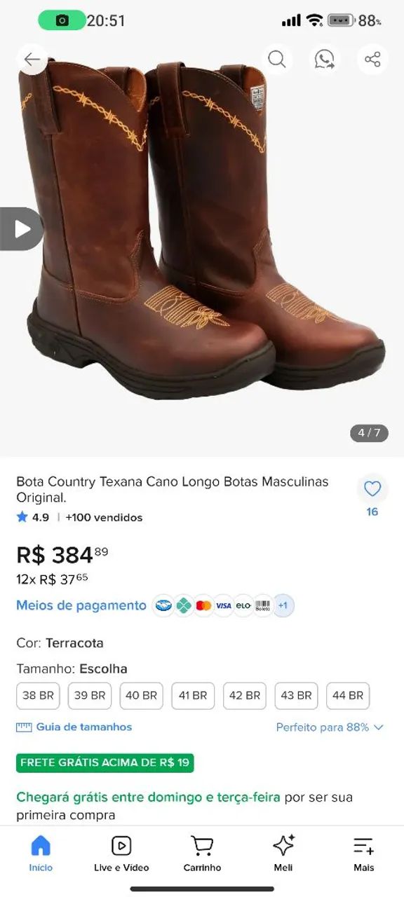 Bota Tênis Classic Crazy Amendoa TNBB - Foto 3