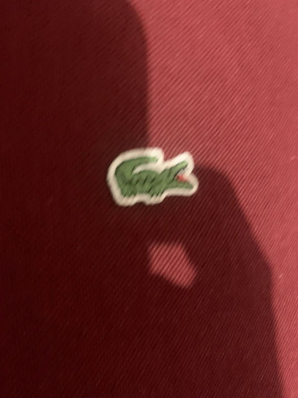 Camisa Polo LACOSTE Original M vinho top - Foto 2