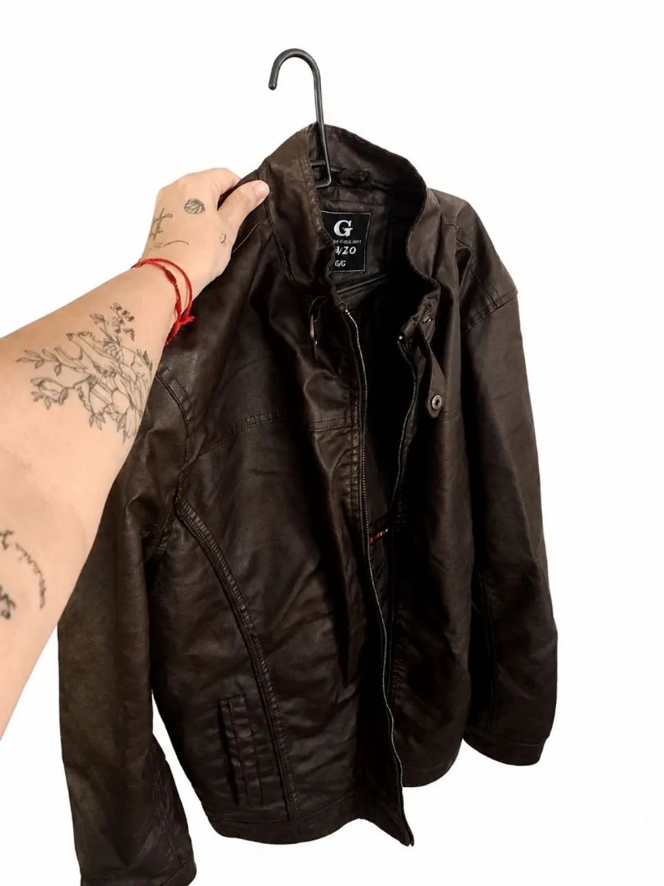 JAQUETA COURO PU MASCULINA GG NOVA 