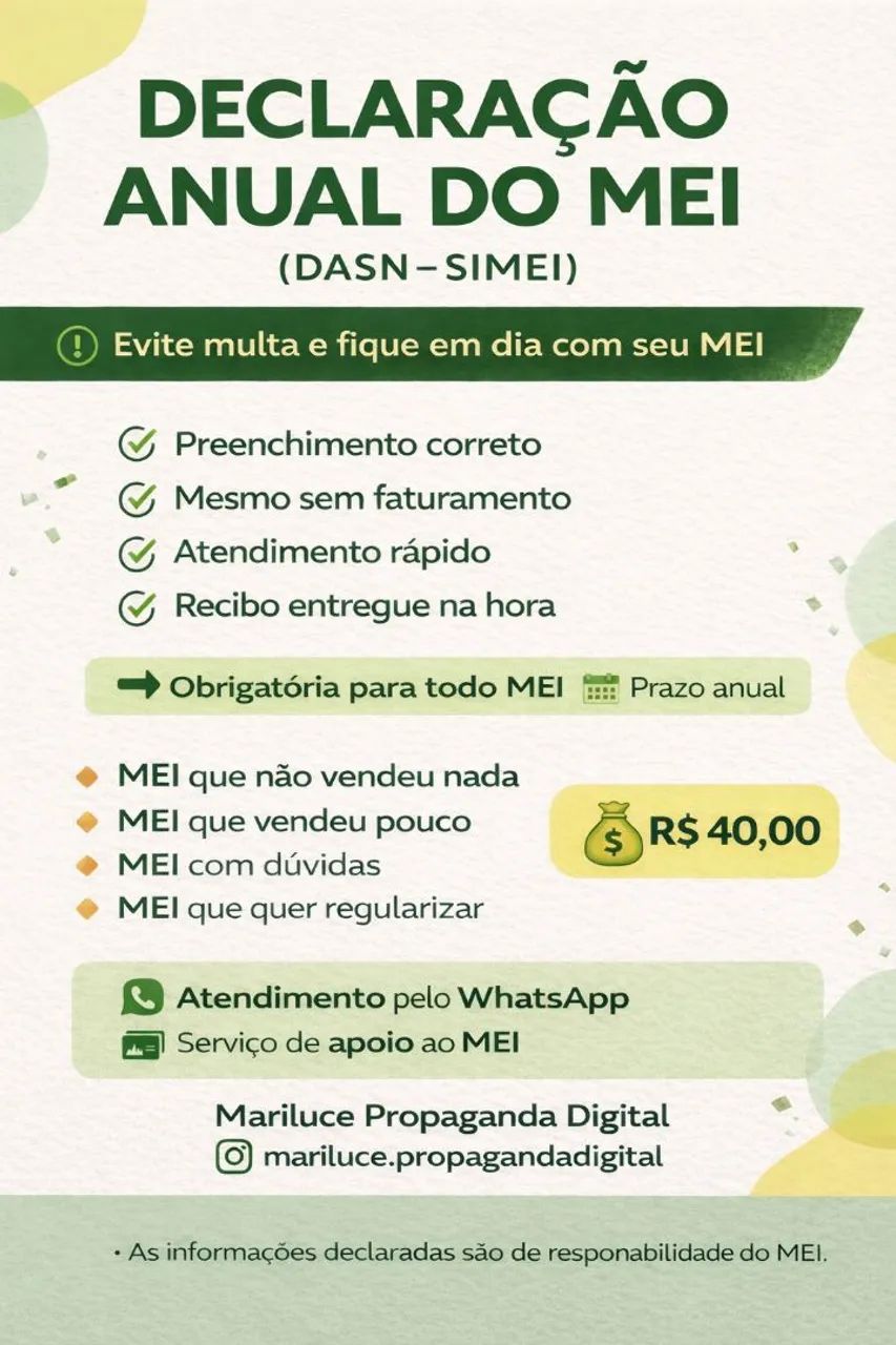 Declaração anual do MEI