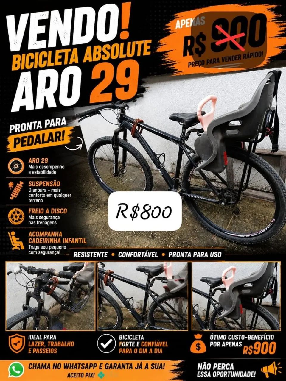 Vendo bicicleta com caideirinha
