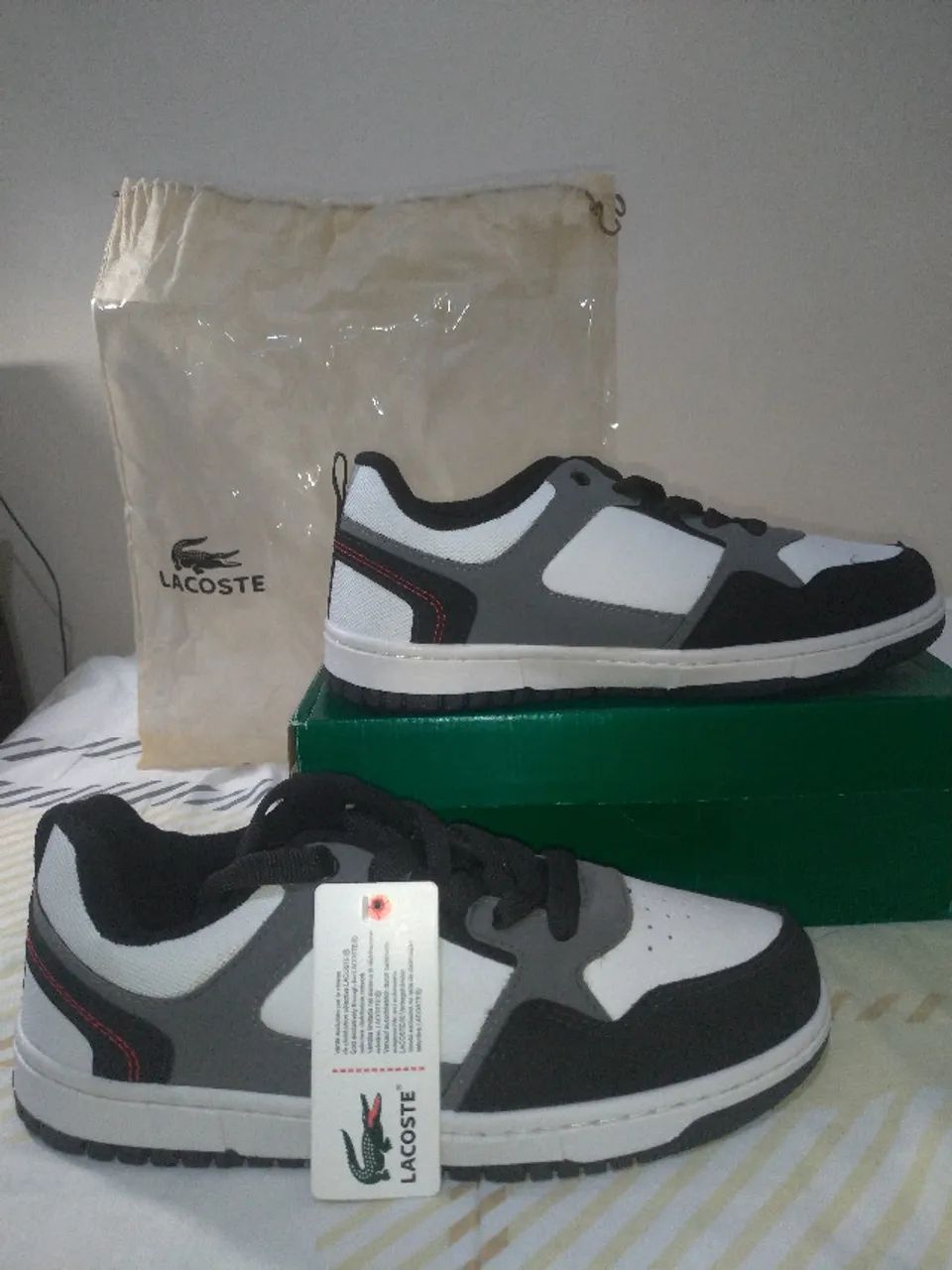 Tênis Lacoste preto e branco  - Foto 3