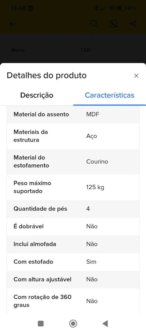 Banqueta kit com 4 novas - Foto 4