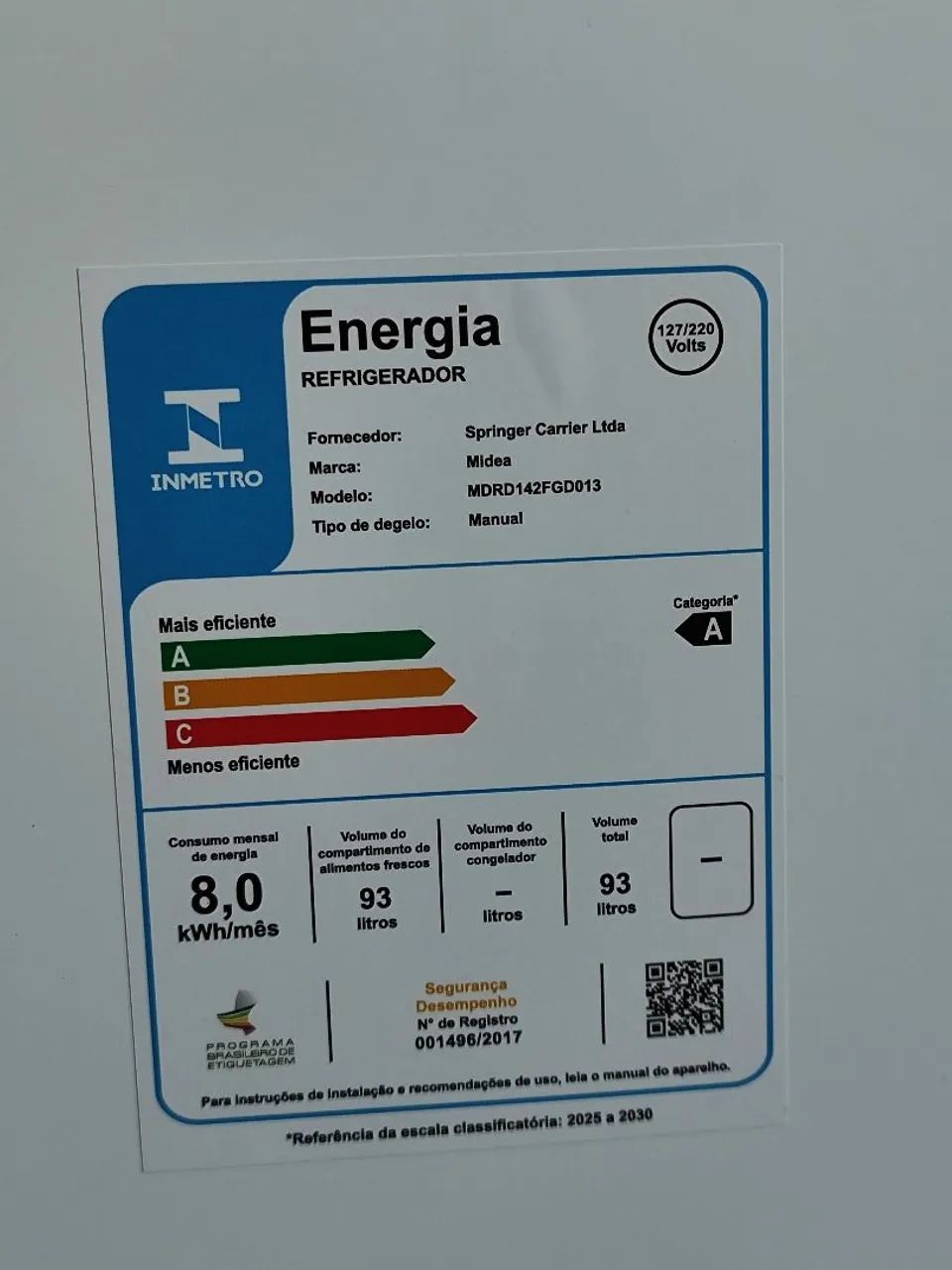 Frigobar 93L inverter branco Midea - Foto 3