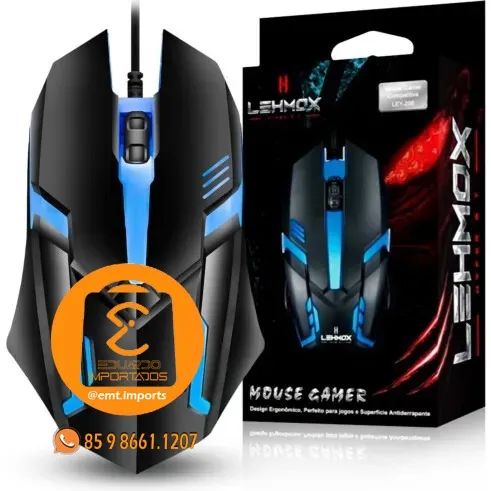 Mouse Gamer Com Led RGB 1200DPI Lehmox LEY-206
