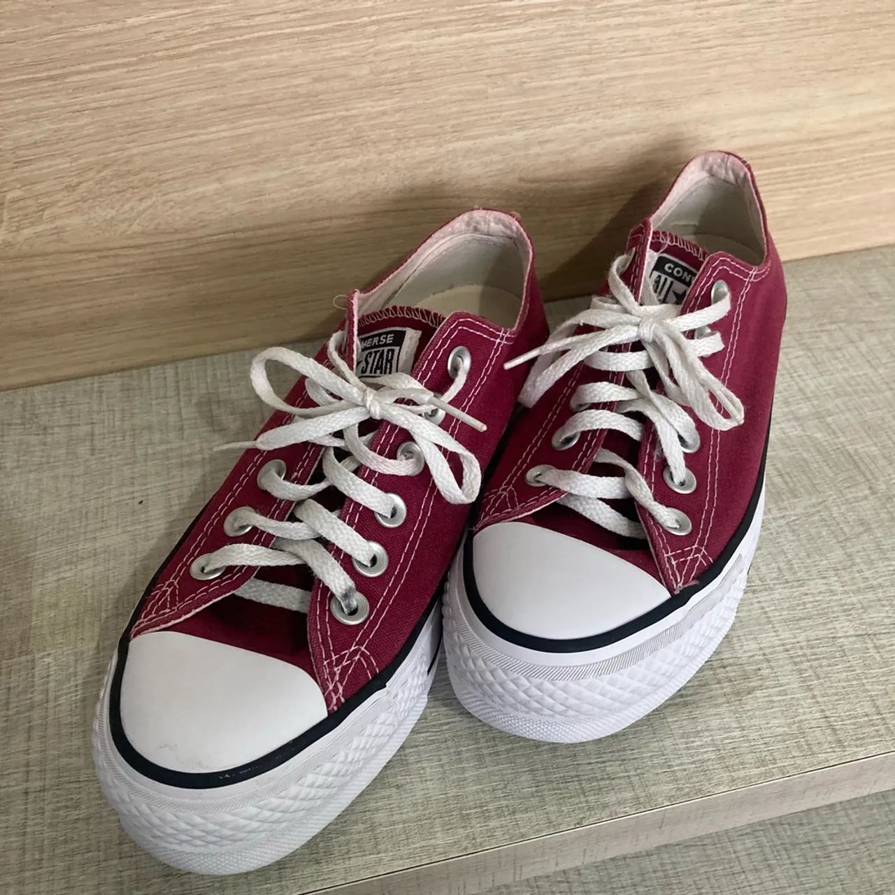 tênis converse all star vinho plataforma - Foto 3