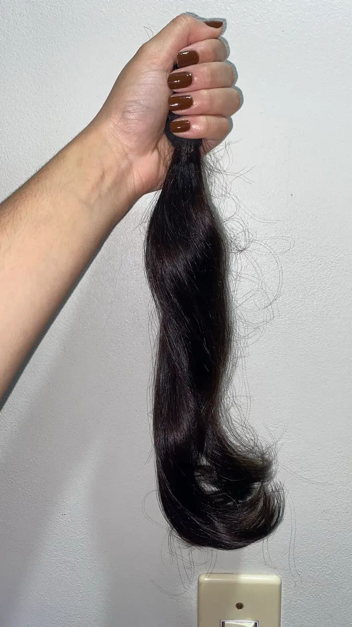 Cabelo Humano Brasileiro Premium 40cm - 100g | Castanho Natural - Foto 3