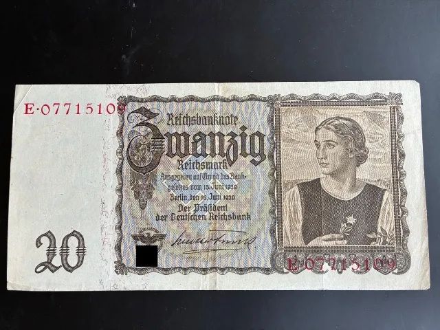 Cédula de 20 Reichsmark de 1939